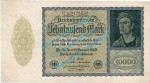 Banknote , 10.000 Mark Schein in L-gbr. DEU-78.c, Ros.69, P.72, Weimarer Republik 1922 Inflation