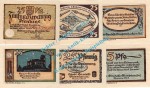 Glashütte , Notgeld Set mit 6 x 25 Pfennig Schein in kfr. M-G 430.1 , Sachsen 1921 Seriennotgeld