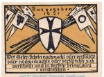 Notgeld Pfadfinderbund Tirschenreuth 1327.1 , 100 Pf. Schein in kfr. von 1921 , Bayern Seriennotgeld