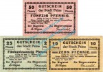 Peine , Notgeld Set mit 3 Scheinen in gbr. Tieste 5540.10.01-03 , Niedersachsen 1917 Verkehrsausgabe