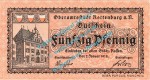 Rottenburg , Notgeld 50 Pfennig Schein in kfr. Tieste 6255.05.15 , Württemberg 1918 Verkehrsausgabe
