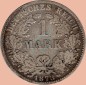 Preview: 1 Mark Kursmünze deutsches Kaiserreich 1873 B -kleiner Adler- s J.9 -0952-