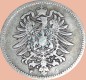 Preview: 1 Mark Kursmünze deutsches Kaiserreich 1875 F -kleiner Adler- s-ss J.9 -0820-