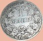 Preview: 1 Mark Kursmünze deutsches Kaiserreich 1875 H -kleiner Adler- s-ss J.9 -0954-