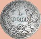 Preview: 1 Mark Kursmünze deutsches Kaiserreich 1878 F -kleiner Adler- s. J.9 -0955-