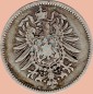 Preview: 1 Mark Kursmünze deutsches Kaiserreich 1887 A -kleiner Adler- s-ss- J.9 -0951-