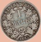 Preview: 1 Mark Kursmünze deutsches Kaiserreich 1887 A -kleiner Adler- s-ss- J.9 -0951-