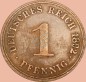 Preview: 1 Pfennig Münze 1892 G -Deutsches Kaiserreich- ss-vz J.10 -0988-