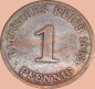 Preview: 1 Pfennig Münze 1892 J -Deutsches Kaiserreich- ss J.10 -0987-