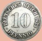 Preview: 10 Pfennig Münze Deutsches Kaiserreich 1873 B -kl.Adler- ss J.4 -0964-