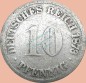 Preview: 10 Pfennig Münze Deutsches Kaiserreich 1873 C -kl.Adler- s- J.4 -0965-