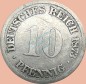 Preview: 10 Pfennig Münze Deutsches Kaiserreich 1873 G -kl.Adler- s J.4 -0968-