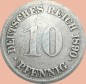 Preview: 10 Pfennig Münze Deutsches Kaiserreich 1890 F -gr.Adler- s J.13 -0973-