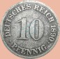 Preview: 10 Pfennig Münze Deutsches Kaiserreich 1890 G -gr.Adler- s J.13 -0972-