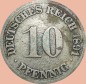 Preview: 10 Pfennig Münze Deutsches Kaiserreich 1891 G -gr.Adler- s J.13 -0974-