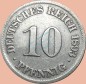 Preview: 10 Pfennig Münze Deutsches Kaiserreich 1893 j -gr.Adler- ss J.13 -0979-