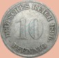 Preview: 10 Pfennig Münze Deutsches Kaiserreich 1896 G -gr.Adler- s-ss J.13 -0980-