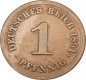 1 Pfennig Kursmünze 1891 E -deutsches Kaiserreich- ss-vz , J.10 -0725-