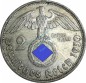 2 Mark Kursmünze -Hindenburg- 1939 D -deutsches Reich- ss-vz J.366 -0805-