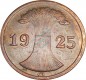 2 Pfennig Kursmünze 1925 G -Deutsches Reich- ss-vz , J.314 -0764-