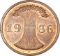 2 Pfennig Kursmünze 1936 D -Deutsches Reich- ss-vz , J.314 -0775-