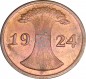 2 Rentenpfennig Kursmünze 1924 D -Deutsches Reich- ss-vz , J.307 -0765-