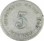 5 Pfennig Kursmünze -gr. Adler- 1890 G -deutsches Kaiserreich- s-ss J.12 -0834-