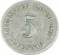 5 Pfennig Kursmünze -gr. Adler- 1892 G -deutsches Kaiserreich- s-ss J.12 -0872-