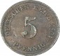 5 Pfennig Kursmünze -gr. Adler- 1894 F -deutsches Kaiserreich- s-ss J.12 -0873-