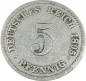 5 Pfennig Kursmünze -gr. Adler- 1895 E -deutsches Kaiserreich- s-ss J.12 -0875-