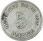 5 Pfennig Kursmünze -gr. Adler- 1896 E -deutsches Kaiserreich- ss J.12 -0877-