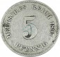 5 Pfennig Kursmünze -gr. Adler- 1897 E -deutsches Kaiserreich- s-ss J.12 -0878-