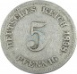 5 Pfennig Kursmünze -gr. Adler- 1898 G -deutsches Kaiserreich- s J.12 -0880-