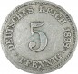 5 Pfennig Kursmünze -gr. Adler- 1898 J -deutsches Kaiserreich- s-ss J.12 -0881-