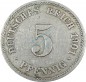5 Pfennig Kursmünze -gr. Adler- 1901 J -deutsches Kaiserreich- s-ss J.12 -0883-