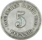 5 Pfennig Kursmünze -gr. Adler- 1903 F -deutsches Kaiserreich- ss-vz J.12 -0886-