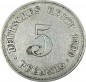5 Pfennig Kursmünze -gr. Adler- 1909 F -deutsches Kaiserreich- ss-vz J.12 -0892-