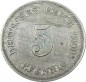 5 Pfennig Kursmünze -gr. Adler- 1909 J -deutsches Kaiserreich- ss-vz J.12 -0893-