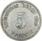 5 Pfennig Kursmünze -gr. Adler- 1913 J -deutsches Kaiserreich- ss-vz J.12 -0895-