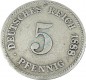 5 Pfennig Kursmünze -kl. Adler- 1888 G -deutsches Kaiserreich- s-ss J.3 -0831-