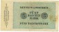 5 Rentenmark Schein 1923 gbr. DEU.201, Ros.156, P.163 deutsche Rentenbank -1314-
