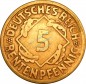 5 Rentenpfennig Kursmünze 1923 G -deutsches Reich- s-ss , J.308 -0738-