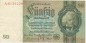 Preview: Banknote , 50 Mark Schein -M- F-kfr. DEU-120.a.7, Ros.175, P.182 , 1933 drittes Reich -1327-