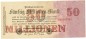 Preview: Banknote , 50 Millionen Mark Schein in f-kfr. DEU-109.b, Ros.97, M.98 , Inflation 1923 -1321-
