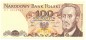 Preview: Banknote Polen , 100 Zloty Schein unc-kfr. 1986, -L.Warynski- WPM.143 -0341-