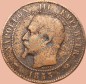 Preview: Frabkreich , 10 Centesimi Münze 1853.B -Napoleon III.- KM.771 s-ss -0347-