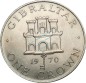 Preview: Gibraltar , 1 Crown Münze 1970 -Schloss und Schlüssel, Elizabeth II- KM.4 vz-stgl -0282-