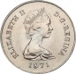 Preview: Gibraltar , 25 Pence Münze 1971 -Queen Elizabeth II- KM.5 vz-stgl -0270-