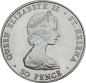 Preview: St. Helena , 50 Pence Münze 1984 -Visit Prince Andrew- KM.13 vz-stgl -0296-
