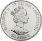 Preview: Vorlage MÜNZEN - MEHRFACH St. Helena , 50 Pence Münze 1986 -Royal Wdding Prince Andrew with Sarah Ferguson- KM.1 vz-stgl -0273-